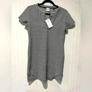 CABi Striped Lace-up Captain’s Shift Casual Dress NWT size xs . Coastal nautical